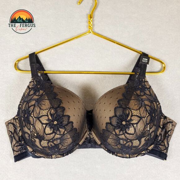 torrid Other - NWT Torrid Push-Up Bra Black XO Plunge Cozy Lace Straight Back Women's Size 44DD